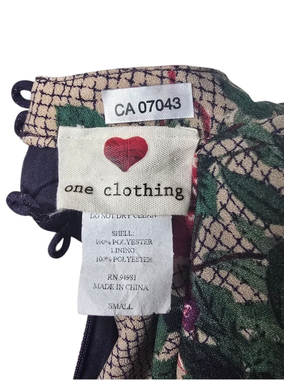 One Clothing Floral Mini Dress Blue Red Green Purple S - Picture 10 of 11